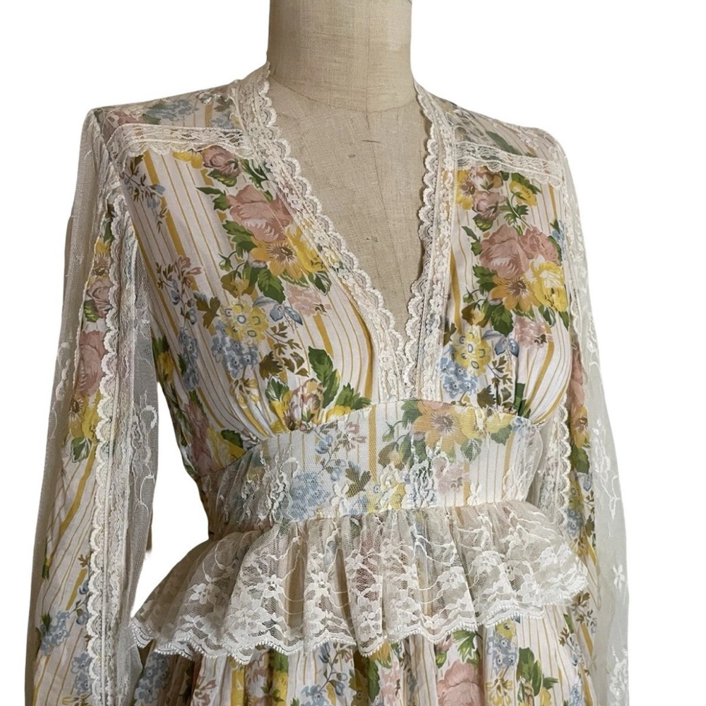 Spell and The Gypsy Collective Dress Women's Small Lace Yellow Boho Hippie - Picture 2 of 8